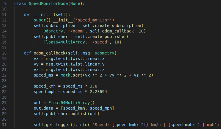Example ROS 2 node code before applying ROS 2 best practices